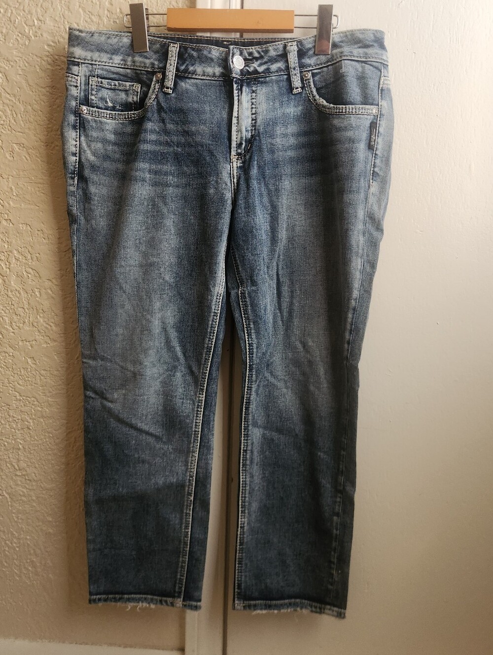 Silver Jeans - Marble Wash Elyse Slim Crop